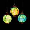 8" Luau Leaf Light-Up Hanging Paper Lanterns - 3 Pc. Image 1
