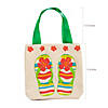 8" Mini Flip Flop Canvas Tote Bags - 12 Pc. Image 1