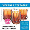 8 oz. Bulk 48 Ct. Amber Stemless Patterned Plastic Wine Glasses Image 1