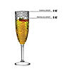 8 oz. Crystal Disposable Plastic Champagne Flutes (16 Glasses) Image 3
