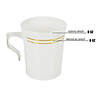 8 oz. White with Gold Edge Rim Round Plastic Coffee Mugs (60 Mugs) Image 3