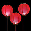 8" Red Light-Up Balloon Hanging Paper Lanterns - 3 Pc. Image 1
