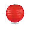 8" Red Light-Up Balloon Hanging Paper Lanterns - 3 Pc. Image 2