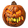 8" Rotten Flaming Pumpkin&#8482; With Timer Halloween Decoration Image 1