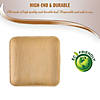 8" Square Palm Leaf Eco Friendly Disposable Buffet Plates (75 Plates) Image 2