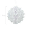 8" White Hanging Honeycomb Tissue Paper Balls - 12 Pc. Image 1