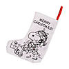 8" x 10 1/4" Color Your Own Peanuts&#174; Cotton Christmas Stockings - 12 Pc. Image 1