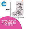 8" x 10 1/4" Color Your Own Peanuts&#174; Cotton Christmas Stockings - 12 Pc. Image 2