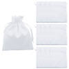8" x 10" Bulk 48 Pc. Medium White Satin Drawstring Bags Image 1