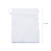 8" x 10" Bulk 48 Pc. Medium White Satin Drawstring Bags Image 1