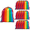 8" x 10"  Small Rainbow Nonwoven Drawstring Bags - 12 Pc. Image 1