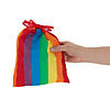 8" x 10"  Small Rainbow Nonwoven Drawstring Bags - 12 Pc. Image 2