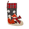 8&quot; x 18&quot; Multicolor Snowflake Fox Woolen Felt Christmas Stocking Image 1