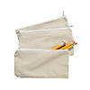 8" x 4 1/2" DIY Zippered Canvas Pencil Cases - 12 Pc. Image 1