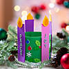 8" x 5 3/4" Advent Candle Multicolor Foam Stand-Up Wreath - Makes 12 Image 3