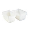 8" x 5" Clear Stackable Scoop-Front Plastic Storage Bins - 10 Pc. Image 1