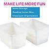 8" x 5" Clear Stackable Scoop-Front Plastic Storage Bins - 10 Pc. Image 1