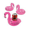 8" x 6 3/4" Inflatable Floating Pink Flamingo Vinyl Coasters - 12 Pc. Image 1