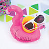 8" x 6 3/4" Inflatable Floating Pink Flamingo Vinyl Coasters - 12 Pc. Image 1