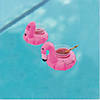 8" x 6 3/4" Inflatable Floating Pink Flamingo Vinyl Coasters - 4 Pc. Image 1