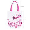 8" x 8" Mini Breast Cancer Thriver Canvas Totes - 12 Pc. Image 1