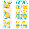 8" x 8" Mini Canvas Smile Face Tote Bag Assortment - 12 Pc. Image 1