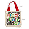 8" x 8" Mini Cheers to the Graduate Canvas Tote Bags - 12 Pc. Image 1