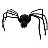 80" Black Furry Spider Decoration Image 1