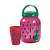 80 oz. Watermelon Reusable Plastic Drink Dispenser with Cups - 5 Ct. Image 1