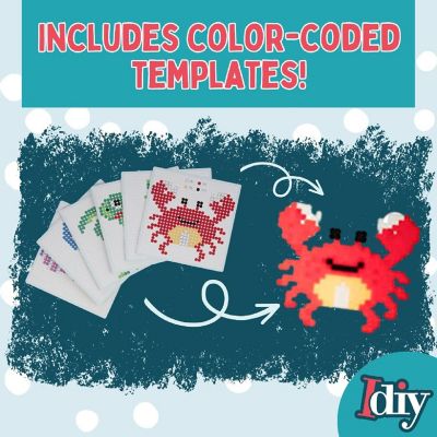 8,000pc Fuse Tropical Kit with Fun Pegboards and Templates - 16 colors Image 2