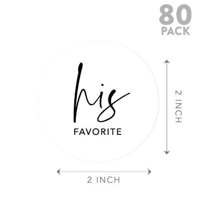80Pc Minimal His and Her Favorite Labels Image 2
