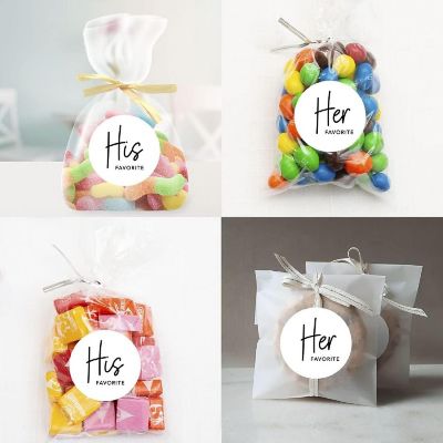 80Pc Modern His and Her Favorite Labels Image 1
