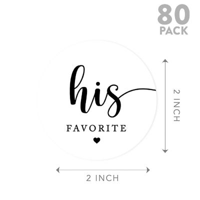 80Pc Script His and Her Favorite Labels Image 2