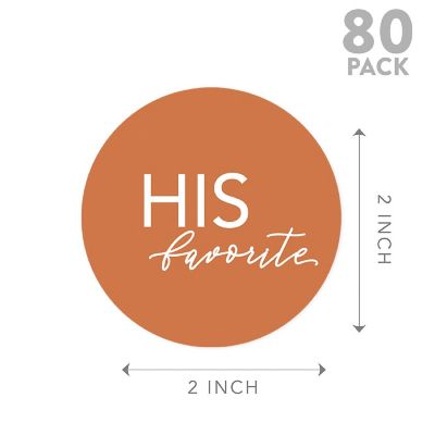 80Pc Terracotta His/Her Favorite Labels Image 2