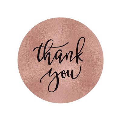 80PC Thank You Coco Script Rose Gold Image 1