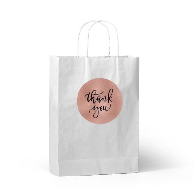 80PC Thank You Coco Script Rose Gold Image 1