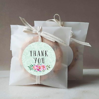 80PC Thank You Harper Mint Pink Floral Image 1