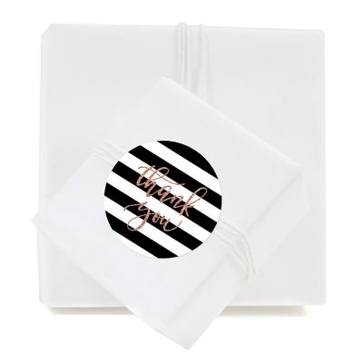 80PC Thank You Henley Script Black/White Image 1
