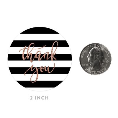 80PC Thank You Henley Script Black/White Image 1