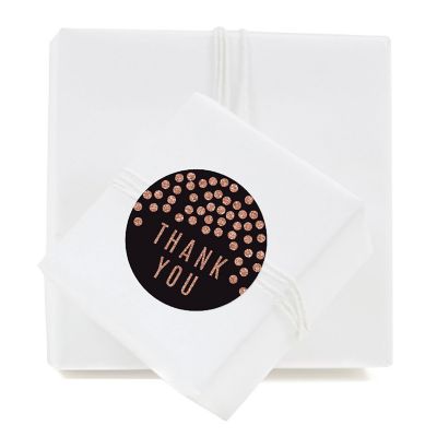 80PC Thank You Riley Glitter Dot/Black Image 1