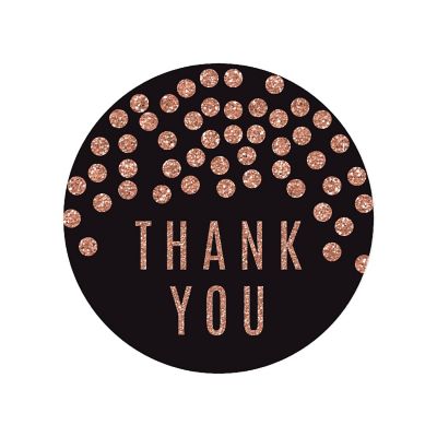 80PC Thank You Riley Glitter Dot/Black Image 1