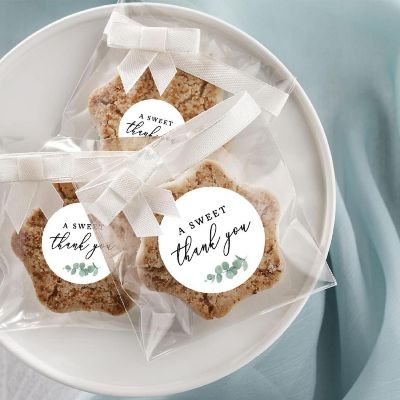 80Pcs 2" A Sweet Thank You Eucalyptus Image 2