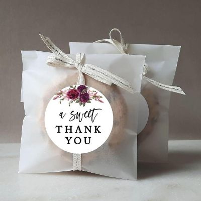 80Pcs 2" A Sweet Thank You Fall Florals Image 1