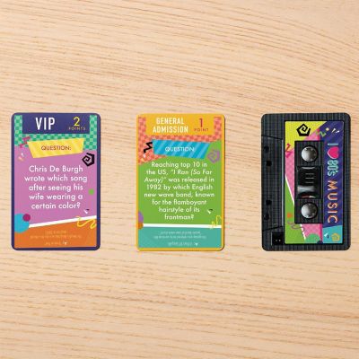 80s Music Trivia Card Game Image 1