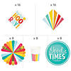 81 Pc. Happy Day Party Tableware Kit for 8 Guests Image 1