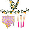 82 Pc. Deluxe Lemonade Party Tableware Kit for 8 Guests Image 2