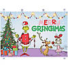 82" x 55" Dr. Seuss&#8482; The Grinch Seasonal Backdrop with Lights Christmas Holiday Decoration Image 1