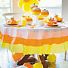 82" Yellow Round Plastic Tablecloth Image 2