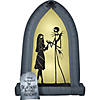 83" Blow-Up Inflatable Nightmare Before Christmas Jack & Sally Arch with Built-In LED Lights Outdoor Yard Decoration Image 1