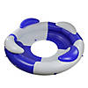 84" Inflatable Blue And White Sofa Island Swimming Pool Lounger Image 1